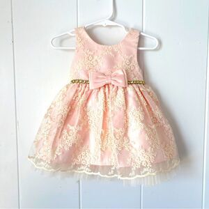 ✨NWT✨American Princess Pink and Lace Dress - 12M Baby, Special Occassion Wedding